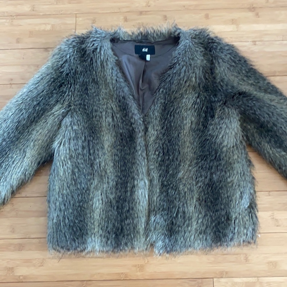 H&M faux fur coat